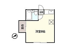 ラ・ネージュレザン ワンルームの間取図画像