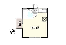 2階 / ワンルーム / 20.5㎡