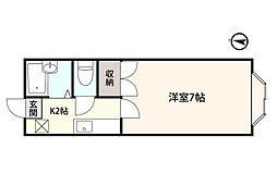 ラネージュ沼田 1Kの間取図画像