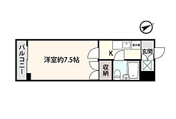 アシスト第2マンション 1Kの間取図画像