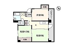 アシスト第2秋田マンション 3Kの間取図画像