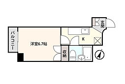 アシスト第3富山マンション 1Kの間取図画像