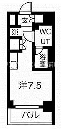 クラリッサ横浜フロード 9階ワンルームの間取り