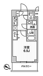 ＡＬＴＥＲＮＡ横濱阪東橋 9階1Kの間取り