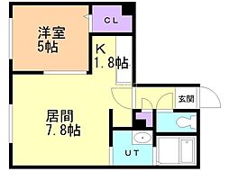 札幌市営南北線 北18条駅 徒歩1分 5階/-