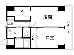 フォレストハイムN18 1LDKの間取図画像