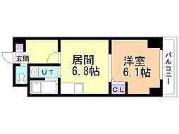 ノースウエスト216 1DKの間取図画像