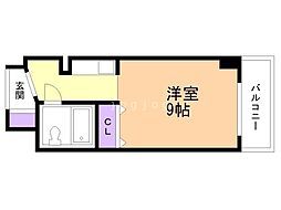 メゾン・ド・シュヴァル ワンルームの間取図画像