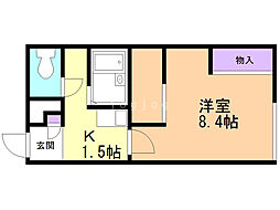 レオパレスラ・グレシューズ 1Kの間取図画像