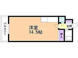 ホワイトパレス ワンルームの間取図画像