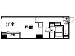 パークヒルズ中央12 1DKの間取図画像