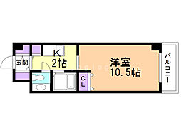 メゾン・ド・ヴィレ北23条 1Kの間取図画像