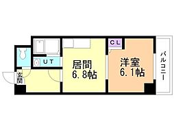 ノースウエスト216 1DKの間取図画像