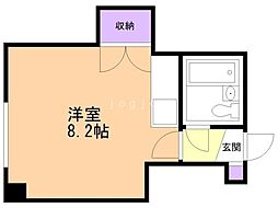 メゾンサッポロN26W5 ワンルームの間取図画像