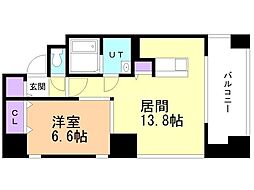 ビッグタワー大通公園 1LDKの間取図画像