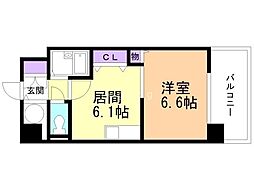 トーワ・ビルデンス 1DKの間取図画像