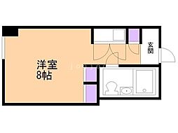 シャンボール札幌 ワンルームの間取図画像