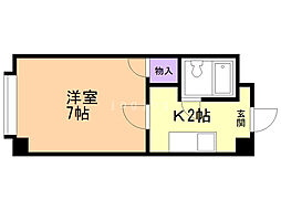 ノースヴィラN27 1Kの間取図画像