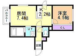 センテナリオL175 1LDKの間取図画像
