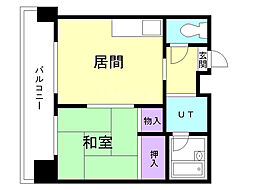 第53松井ビル 1LDKの間取図画像