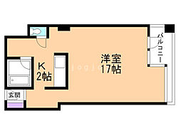 サンシティ札幌 1Kの間取図画像