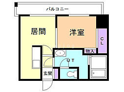 クラークマンションN17 1DKの間取図画像