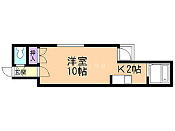 コンフォート麻生 1Kの間取図画像