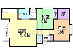 プロムナード2・4 2SLDKの間取図画像