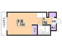 メゾン・ド・ウルス 1Kの間取図画像