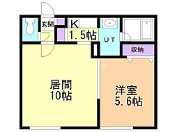 PLATACARAN22 1LDKの間取図画像