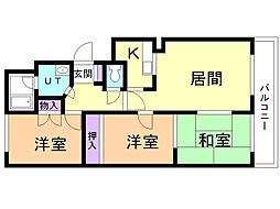 ノースウィズ参番館 3LDKの間取図画像