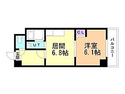 ノースウエスト216 1DKの間取図画像