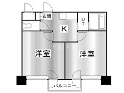 藤井ビル北23条2 1LDKの間取図画像