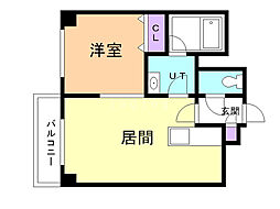 アバンサール 1DKの間取図画像