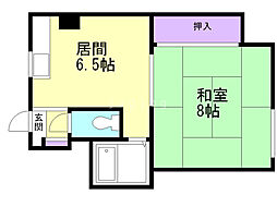 大石ビル 1DKの間取図画像