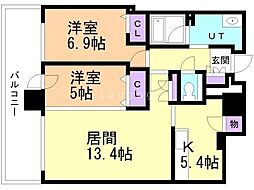 間取図画像 2LDK