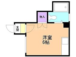 パークハイツ32A ワンルームの間取図画像