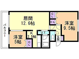 間取図画像 2LDK