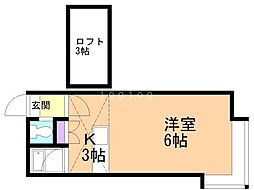 マクセル北28条A 1Kの間取図画像