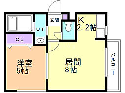 間取図画像 1LDK