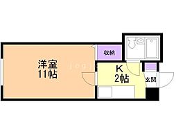 麻生アーバンハイツ 1Kの間取図画像