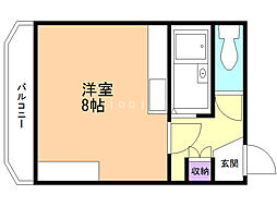 イーストタウン13 ワンルームの間取図画像