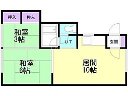 シルク21 2LDKの間取図画像
