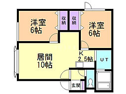 間取図画像 2LDK