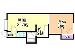 間取図画像 1LDK