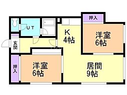 チェルシー37 2LDKの間取図画像