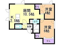 間取図画像 2LDK