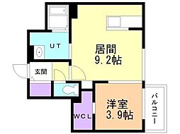 ラグランジュ元町 1LDKの間取図画像