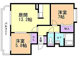 間取図画像 2LDK