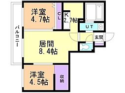 間取図画像 2LDK